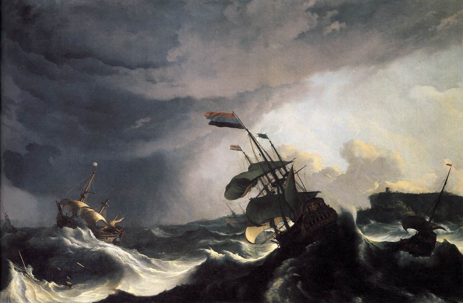 Ships_in_Distress_in_a_Raging_Storm_c1690_Ludolf_Backhuysen How will I navigate difficult times?