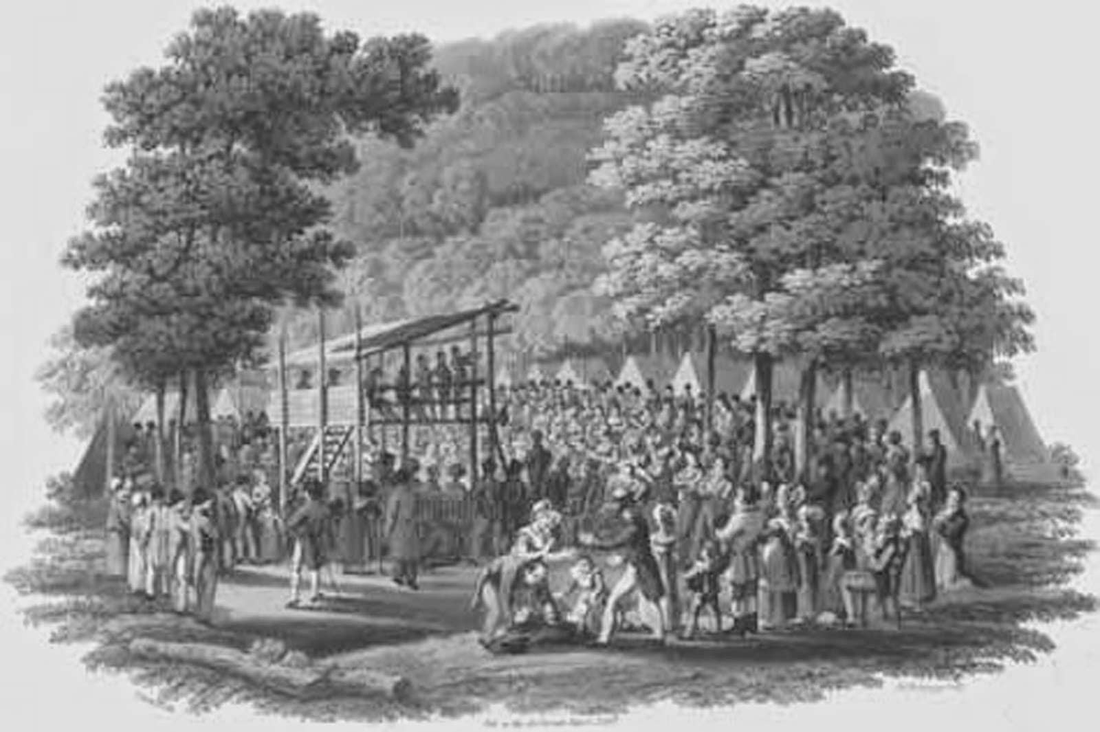 Methodist camp meeting 1819. The season of Encampment