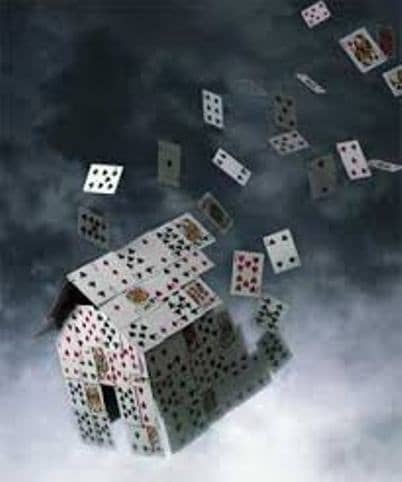 Don't add to the house of cards. Don't believe everything you think