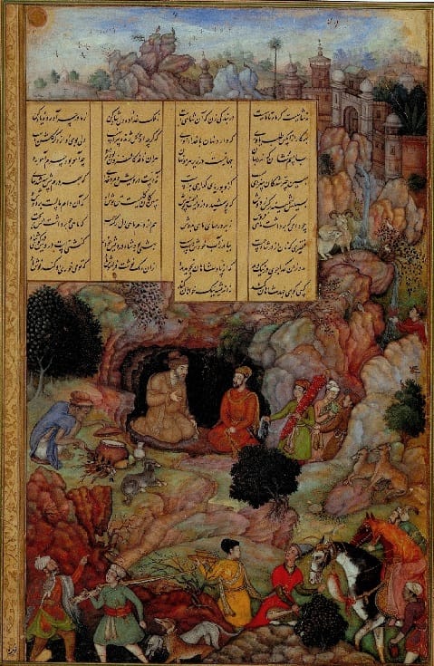 Basawan_-_Alexander_Visits_the_Sage_Plato A story by Amir Khorso, who wrote a tale of generous King Hatim Tai