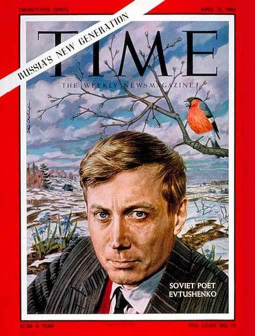 Yevgeny Yevtushenko on cover of Time Magazine. International by inner nature