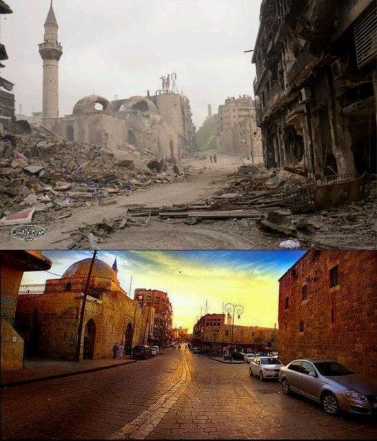 Souq Khan Al-Wazeer, Aleppo, Before and After Do you see Aleppo?
