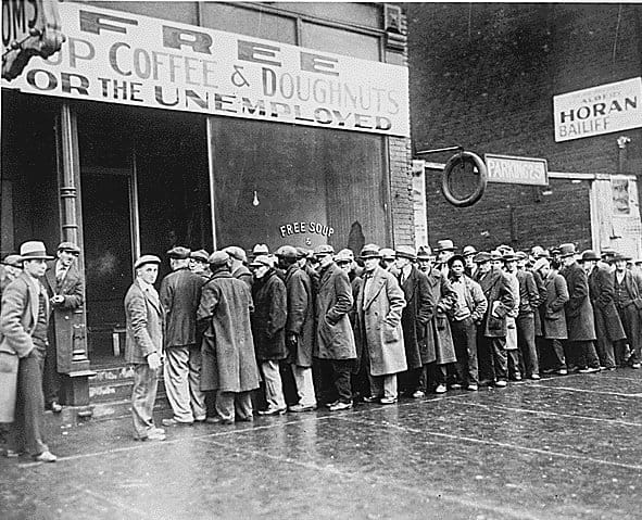 Tough times don't last, but free nations do - A 1930's bread line